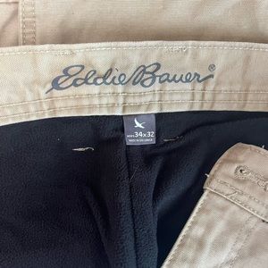 Fleece lined khaki pants MEN